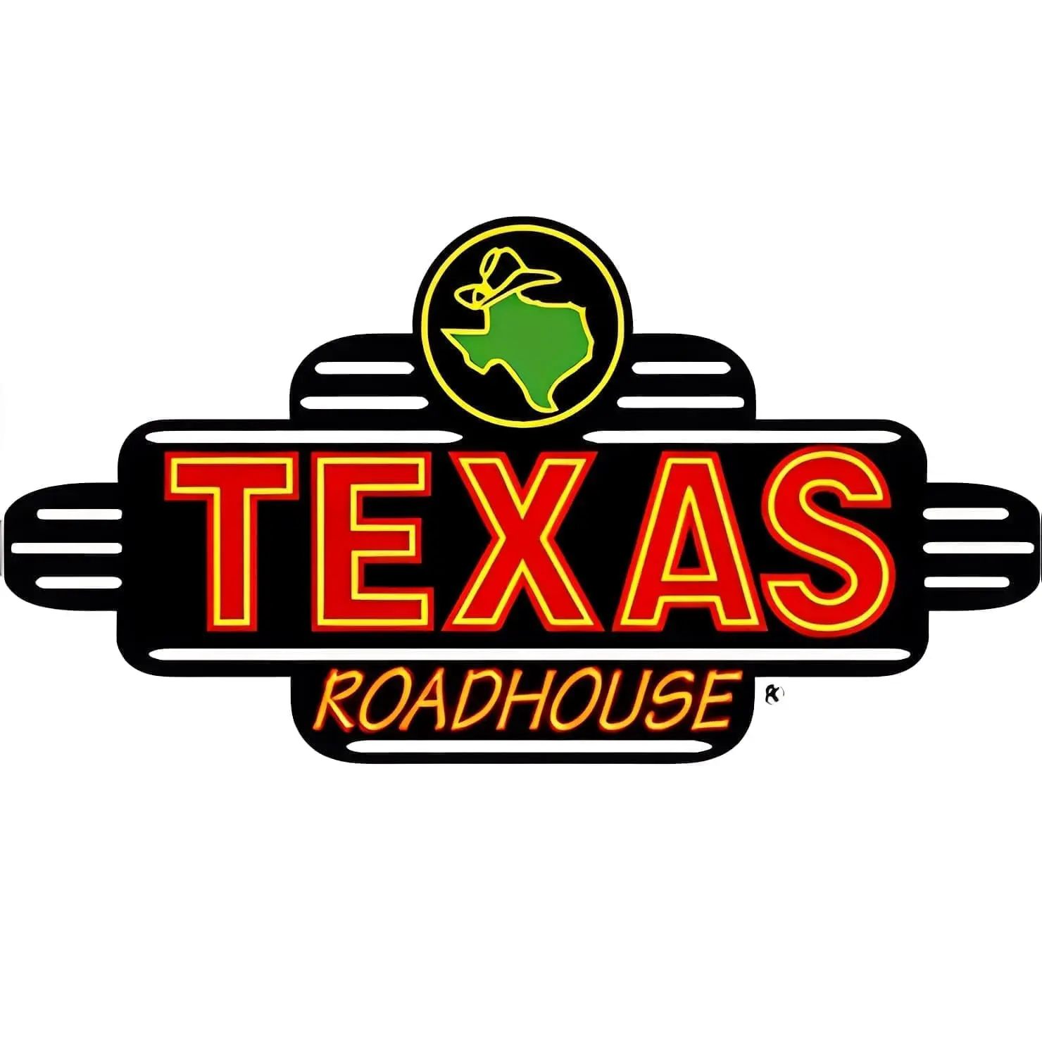 Texas Roadhouse logo with Texas silhouette.